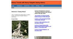 Desktop Screenshot of historytravelswithnancy.com